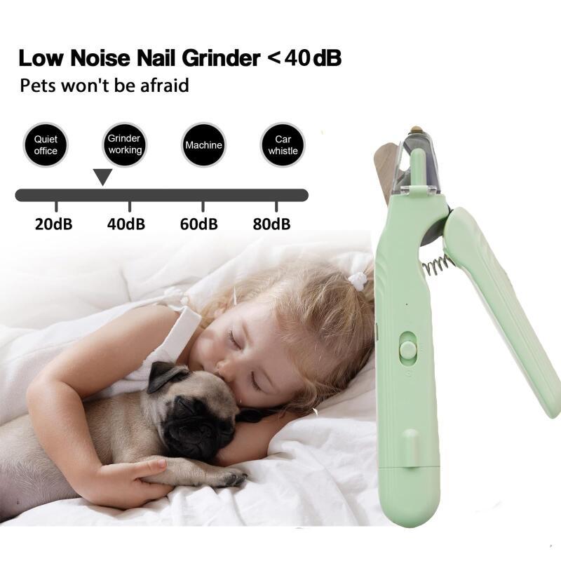 2-in-1 Pet Nail Clippers with LED Light - Multifunctional Dog and Cat Nail Trimmer - Bloodline Scissors + Polisher
